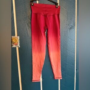 PINK Victoria's Secret Red Ombre Leggings